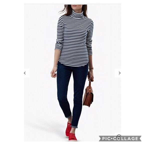 🔥JOULES Clarissa Stripe Roll Neck Top, Stripe sz 6 (M ) New - Picture 2 of 16